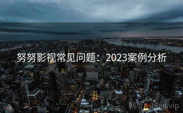 努努影视常见问题:2023案例分析