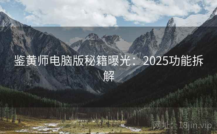 鉴黄师电脑版秘籍曝光：2025功能拆解