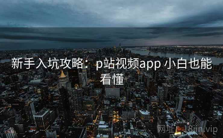 新手入坑攻略:p站视频app 小白也能看懂