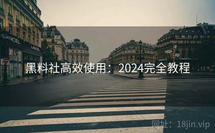 黑料社高效使用:2024完全教程